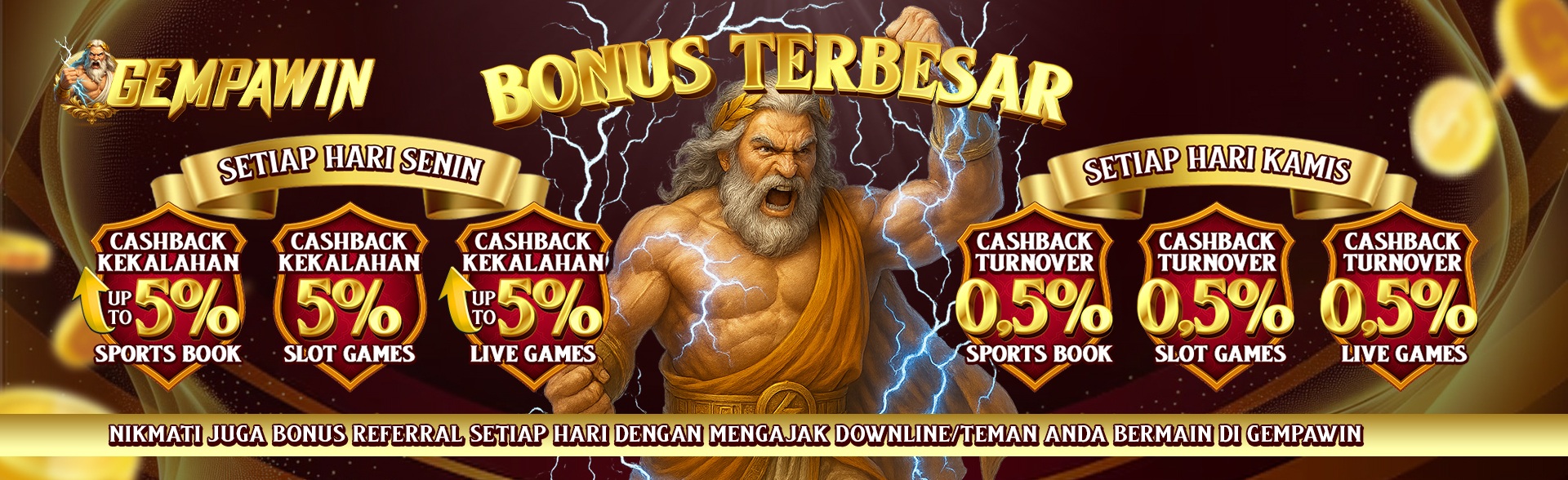 GEMPAWIN Bonus Cashback
