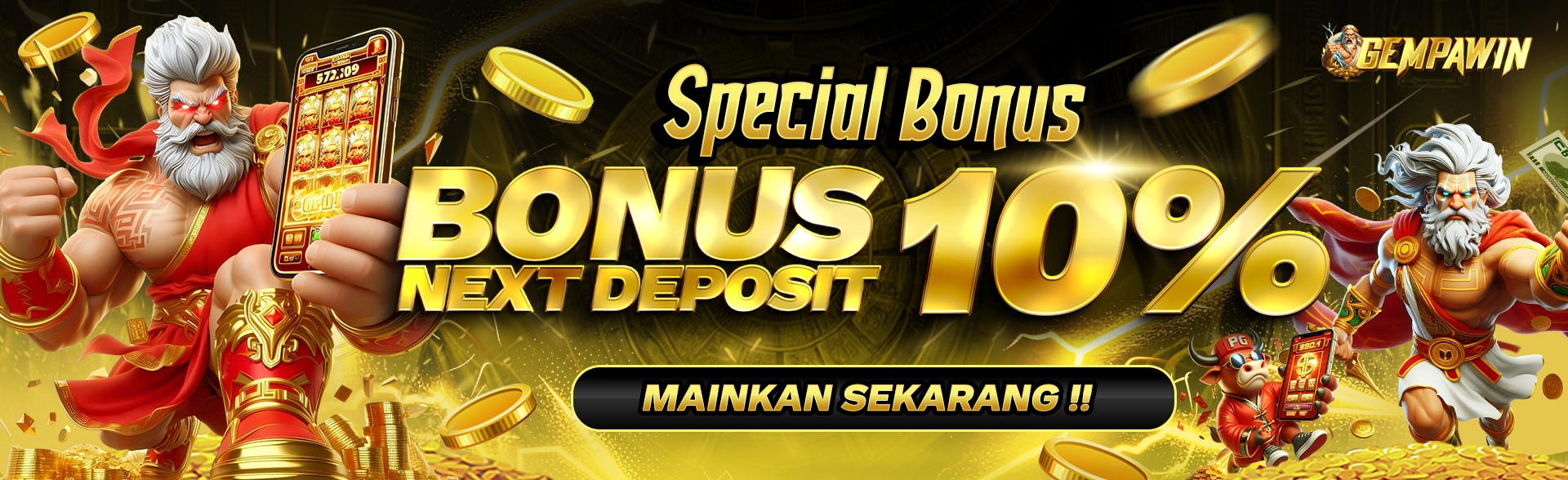 GEMPAWIN Bonus Next Deposit 10%
